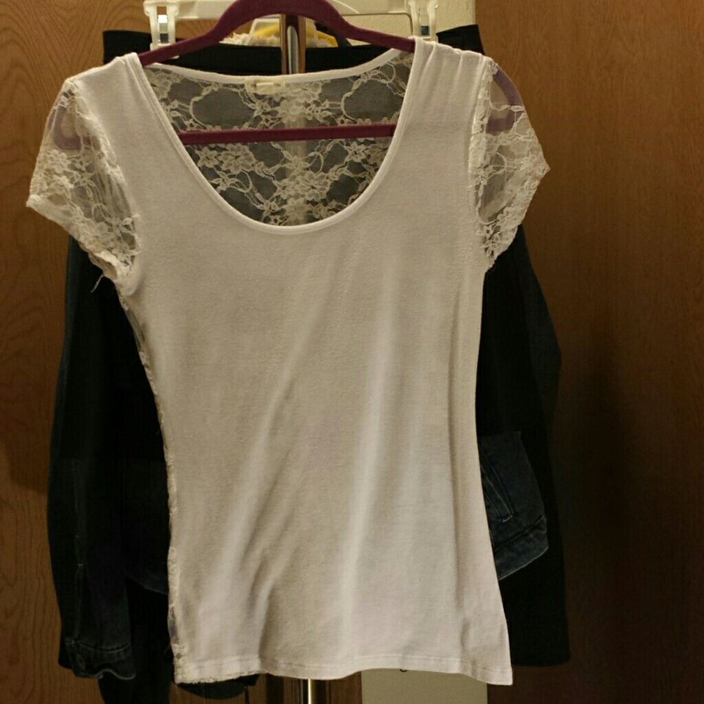 Bundle me!! Lace Back Shirt